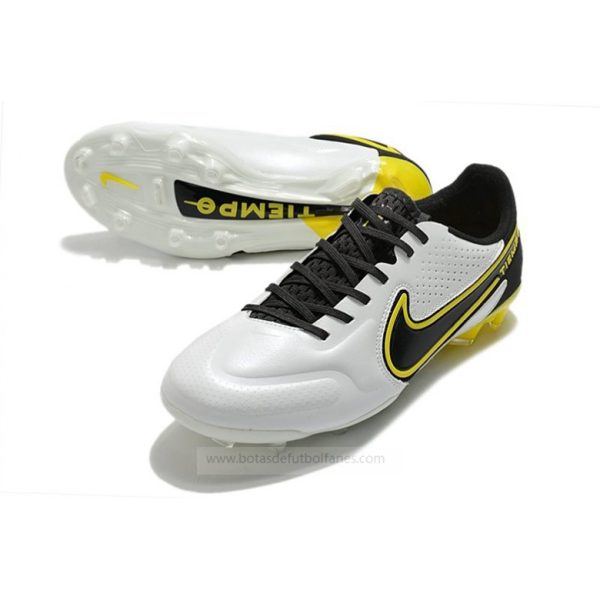 Nike Tiempo Legend IX Elite FG Blanco Gris Amarillo